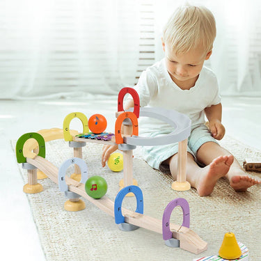 EcoToys Bloques de Tubo de Madera | Música y Diversión de Aprendizaje - Habilidades Motoras